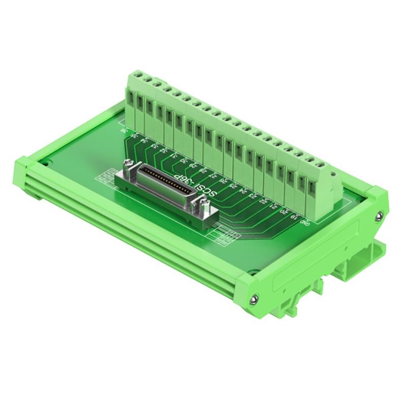 SCSI Rail Mounted Terminal Block Connectors, 14P to 100P Optional Female Interfaces for Tape Drive and Scanners