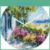 Wall Low With Digital Clock Noise 30cm12inch Rural Landscape Wall Clock Quartz Clock Quiet Silent Simple Clock For Home Decor Children Room