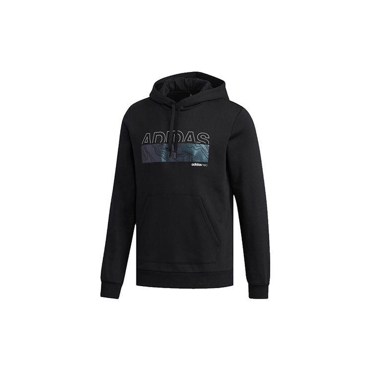 adidas Men s Black Gradient Logo Graphic Hoodie EI4459 S