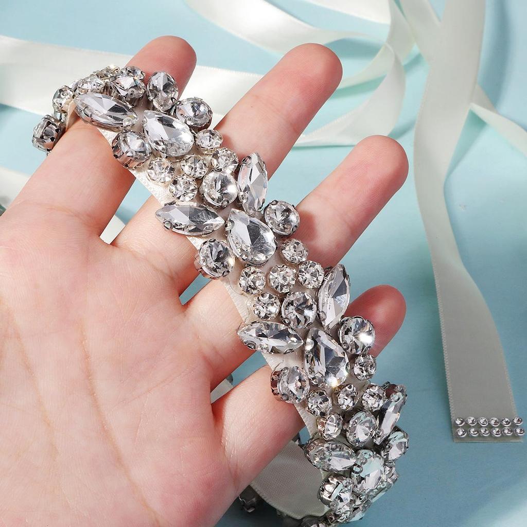 Elegant Rhinestone Bridal Waistband - Fashionable Wedding and Dancewear Accessory for Women
