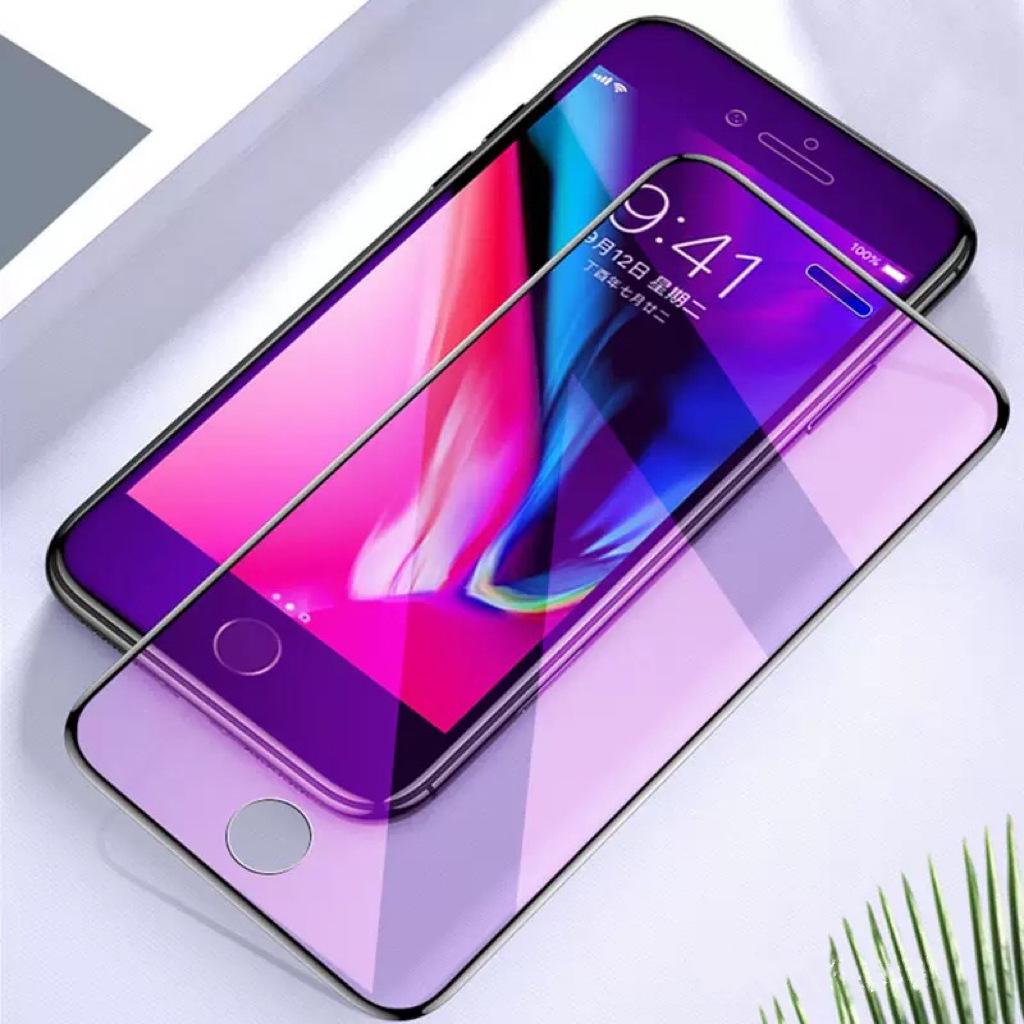 "Frosted Tempered Glass Screen Protector for iPhone 15 Pro - Purple Light, Anti-Fingerprint"