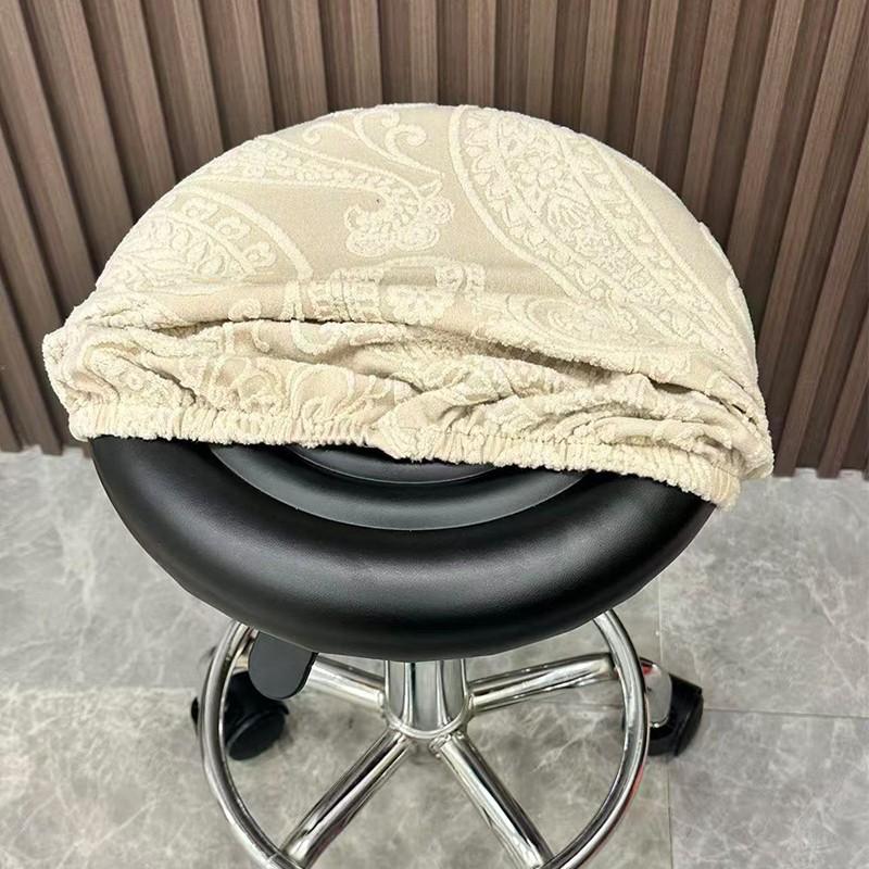 Round Stool Cover Elastic Jacquard Washable Chair Slipcover Bar Swivel Seat Protective Cover Home Textile Decoration New