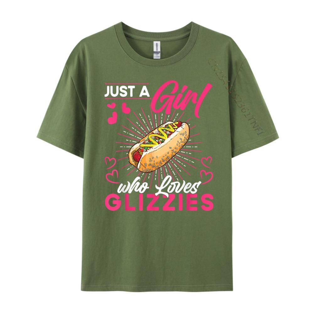 Just A Girl That Loves Glizzies Funny Big Glizzy Gobbler White Graphic Tee Funny Gifts Gift