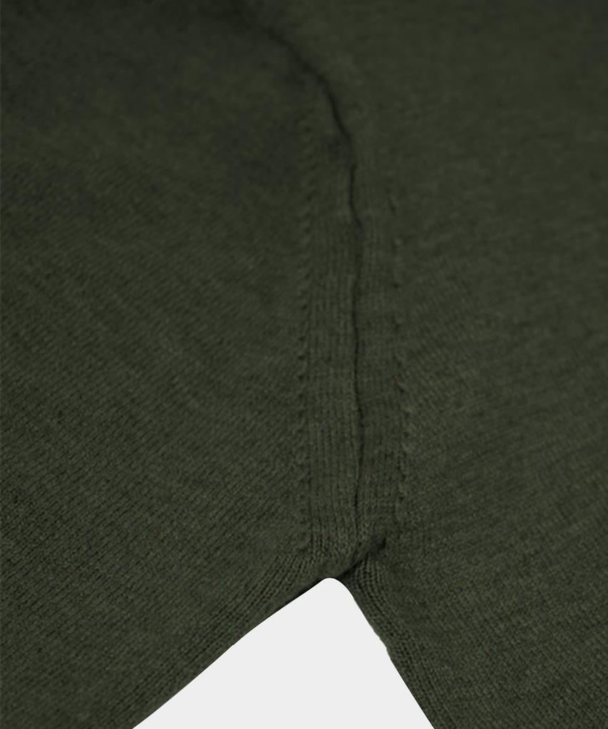 BIRBANTE Soft Washable Line Collar Knit - Khaki