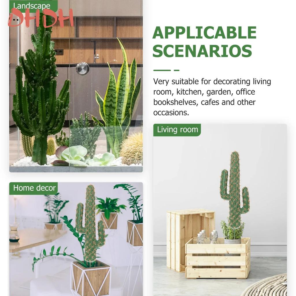 Artificial Cactus Decoration Foam Cactus DIY Micro Landscape Tropical Plants Realistic Succulent Plants Home Office Decor