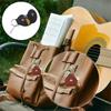 Estuche para púas Estuche para púas Guitarra Estuche para púas de guitarra Estuche para púas de guitarra Marcador de guitarra Bolsa de almacenamiento Correa para sujetar a la bolsa Caja para púas Bolsa de cuero Juego de 2 Negro Marrón +