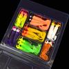 34pcs 1 Set Metal Jig Head Fishing Hooks Soft Fish Bait Set Storage Box Bionic Fishing Lures Lightweight Portable