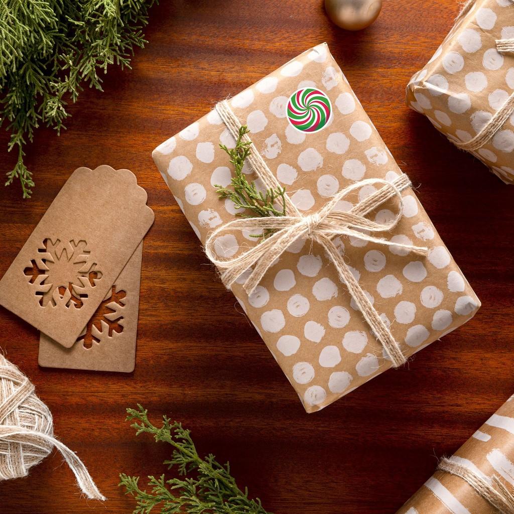 Xh098 Adorable Christmas Themed Diy Candy Roll Stickers For Kids Holiday Crafts