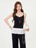 Black contrasting bow outer wear vest suspenders female spring and summer babes sexy lace stacked 