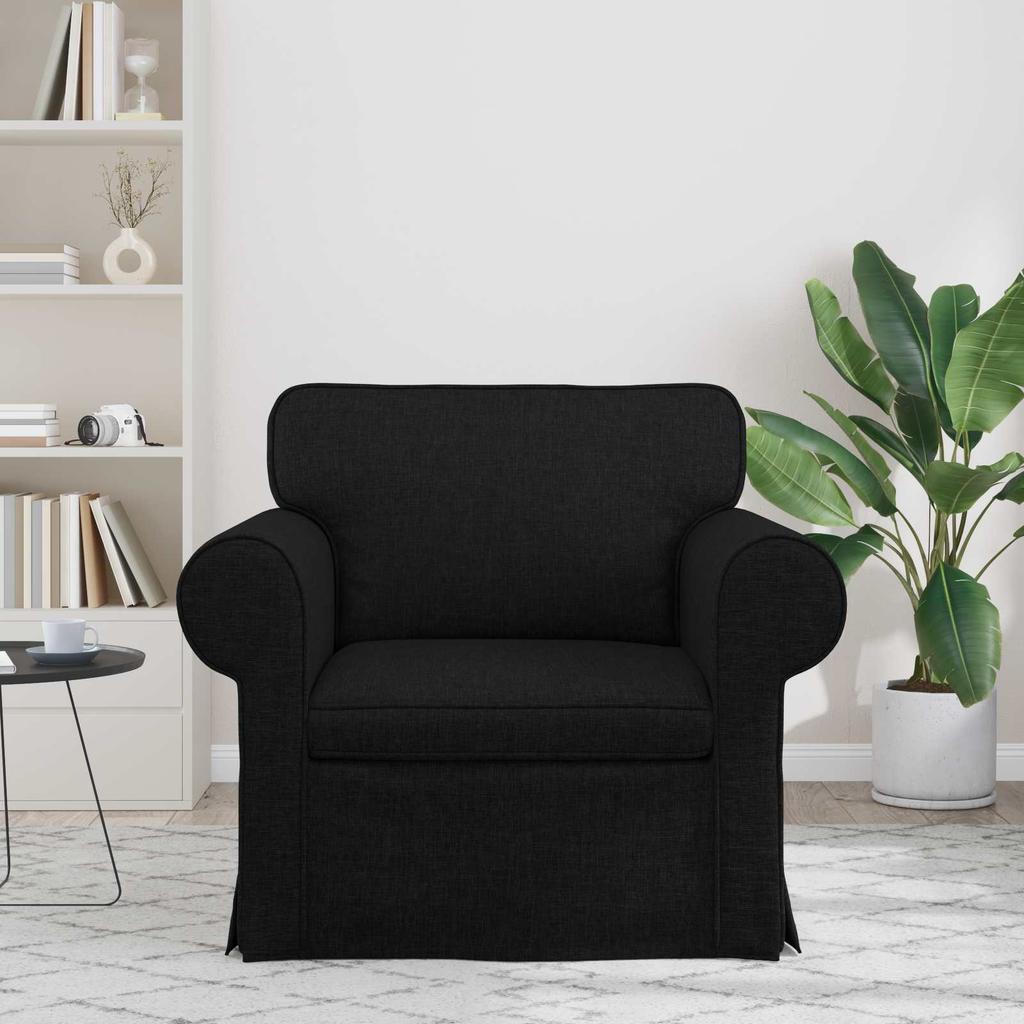 Sofa Black 95 X 82 X 80 Cm Fabric