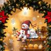 Christmas Painted Snowman, Snowflakes, Balcony Glass Window Decoration, Beautification, Static Cling Stickers