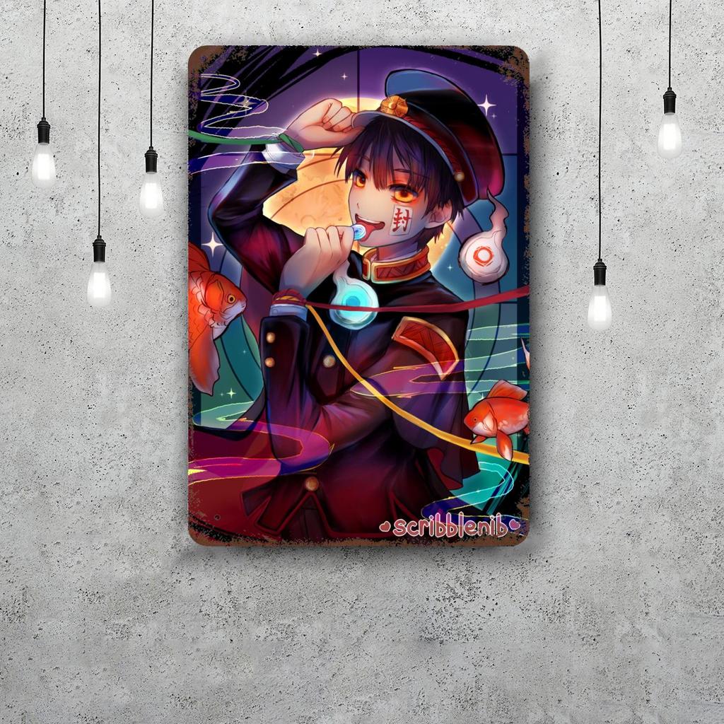Hanako Kun Retro Vintage Tin Sign Poster Decorative Plaque Metal Plate Wall Decor