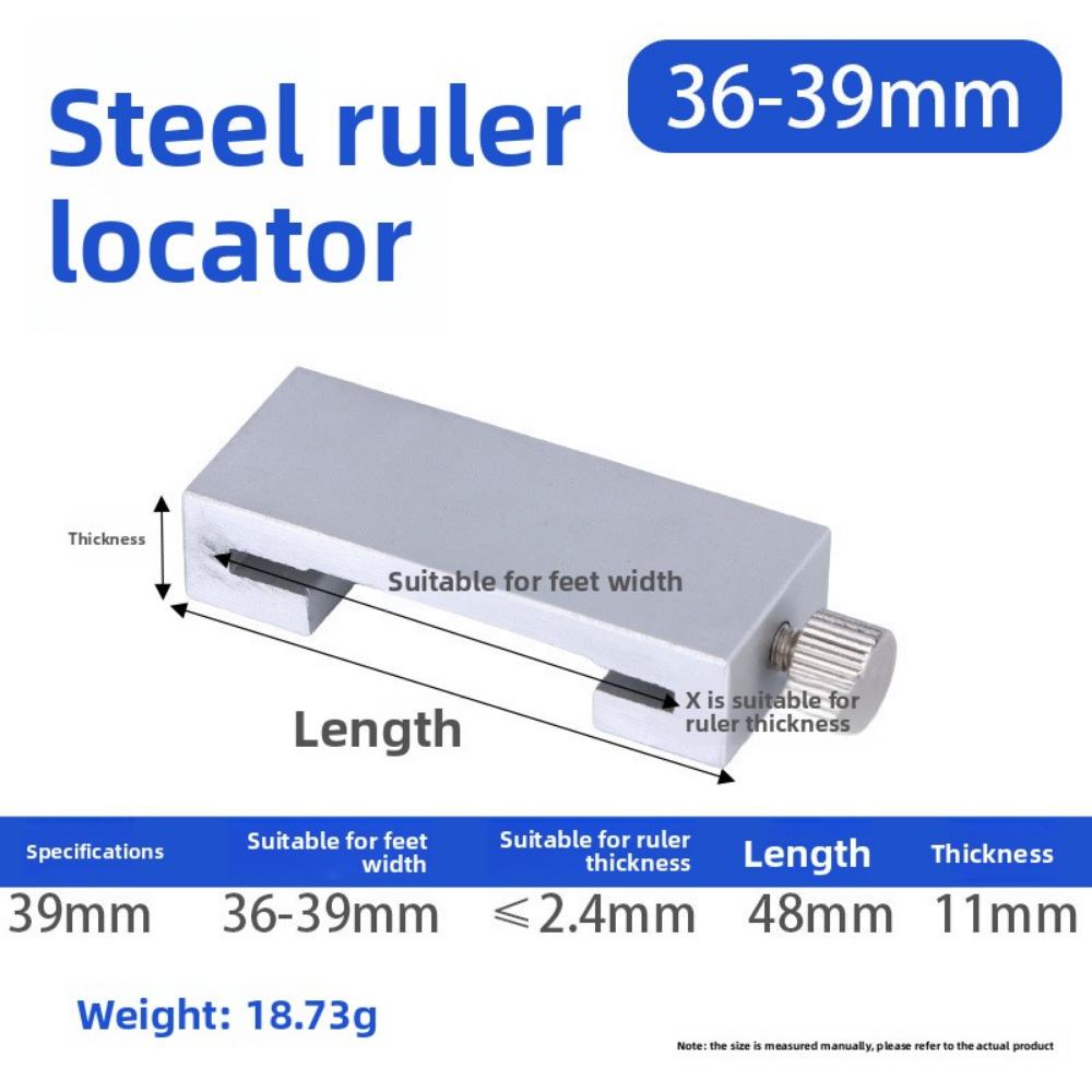 Stainless Steel Ruler Positioning Block 15/20/30/40cm Steel Ruler Scribing Limiter for Woodworking