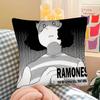 1pc Band Punk R-Ramones Anime Pillow Case Fashion Square Pillowcase Bedroom Sofa Room Ins Decoration Leisure
