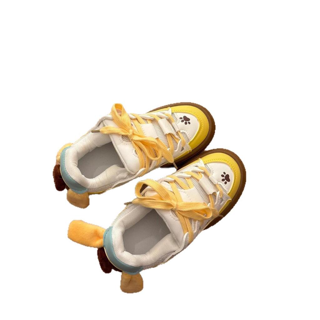 Pompompurin Custard Sneaker mit dicker Sohle: 2025 Nischendesign Vielseitige Damen-Freizeitschuhe