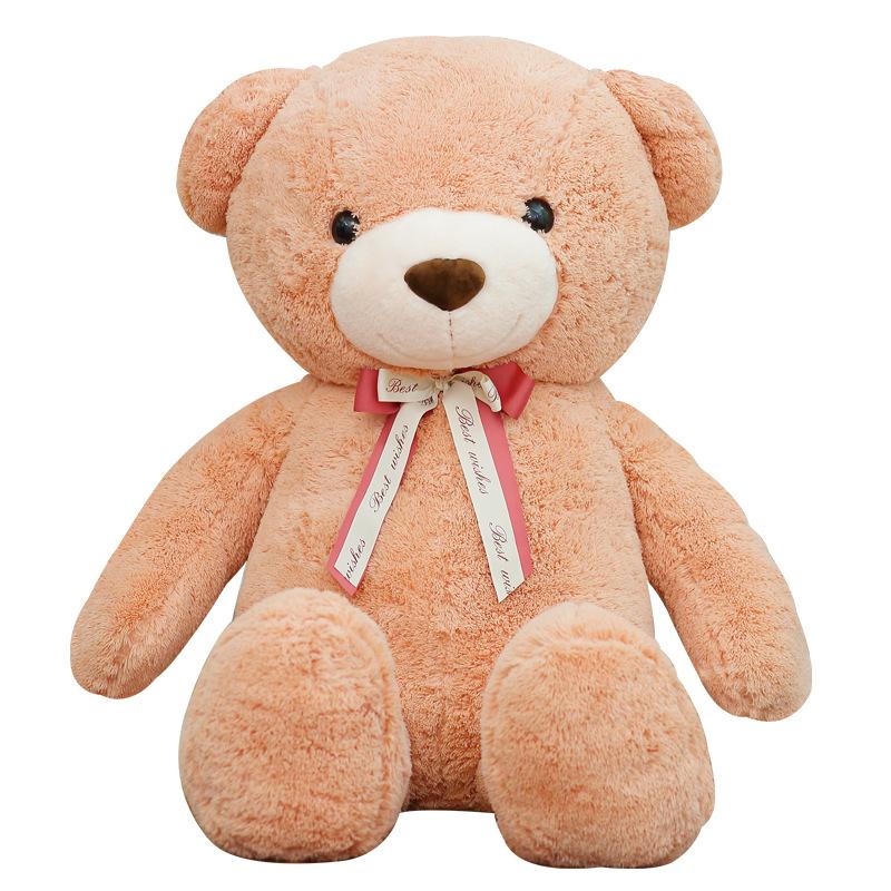 Hot 1pc 80/100/120CM Huggable Nice 3 Colors New Arrival Giant Size Teddy Bear Soft Stuffed Bear Plush Toy Kid's Gift Birthday