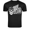 Bikers Club Born For Bike T-Shirt - Skull Rider Motorcycle