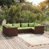 Day and Night - Day and Night Garden Furniture Set 6 Pieces and Brown Synthetic Rattan Cushions