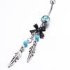 Fashion Bowknot Dream Catcher Feather Navel Ring Belly Rings Sexy for Women Body Piercing Jewelry