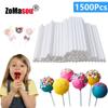 20-1500Pcs Solid Core White Paper Lollipop Sticks for Party Dining Chocolate Sugar Candy Lolly Pop Sucker Sticks Cake Pop Stick