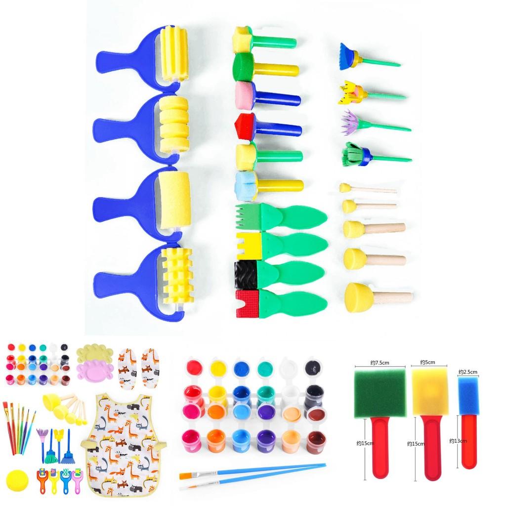 Artistic Painting Diy Set For Kids Featuring Colorful Doodle Apron And Vibrant Watercolors