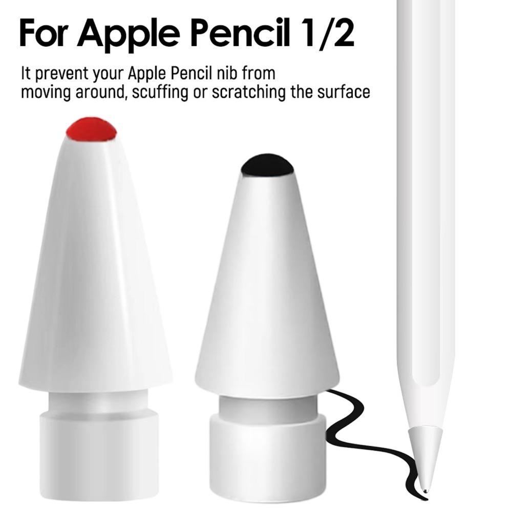 Replacement Flocked Pencil Tips for Apple Pencil 1 2 Pro Tablet Stylus Soft Mute Pen Nib Wear-Resistant for IPad Pencil Stylus