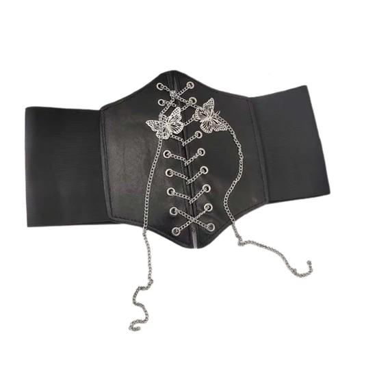 

Женский ультра-супер широкий пояс из искусственной кожи, эластичный корсетный пояс, модный широкий пояс, женская одежда, женская одежда 70CM