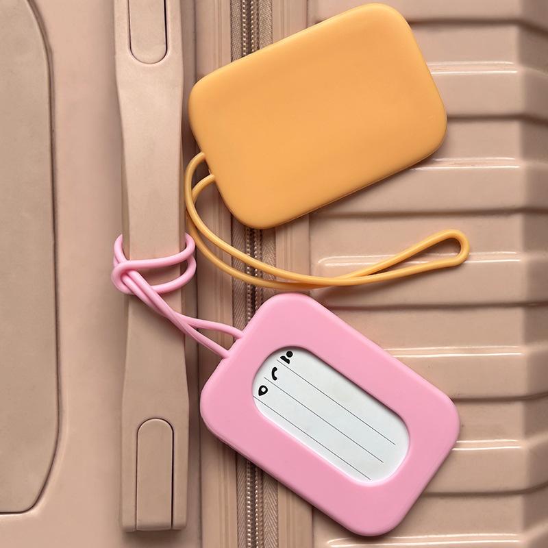 Solid Color Luggage Tag Luggage Identification Tag Anti-lost Identification Tag Silicone Name Tag Listing Suitcase Boarding Pass