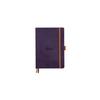 Rhodia Rhodiarama Goalbook A5 Notebook, Dot Grid, 240 Pages, with Pen Holder, Italian Faux Leather