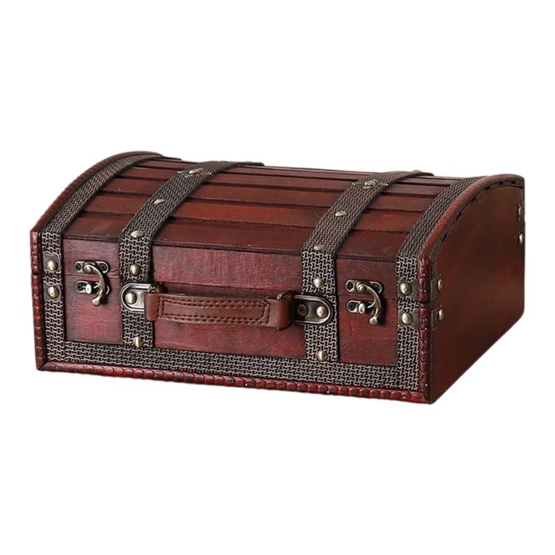 

Антикварные Морские Пазлы Шкатулка-Замок Ручная Работа Прочный Деревянный Контейнер для Хранения Коллекционных Предметов и Декораций для Приключений красный