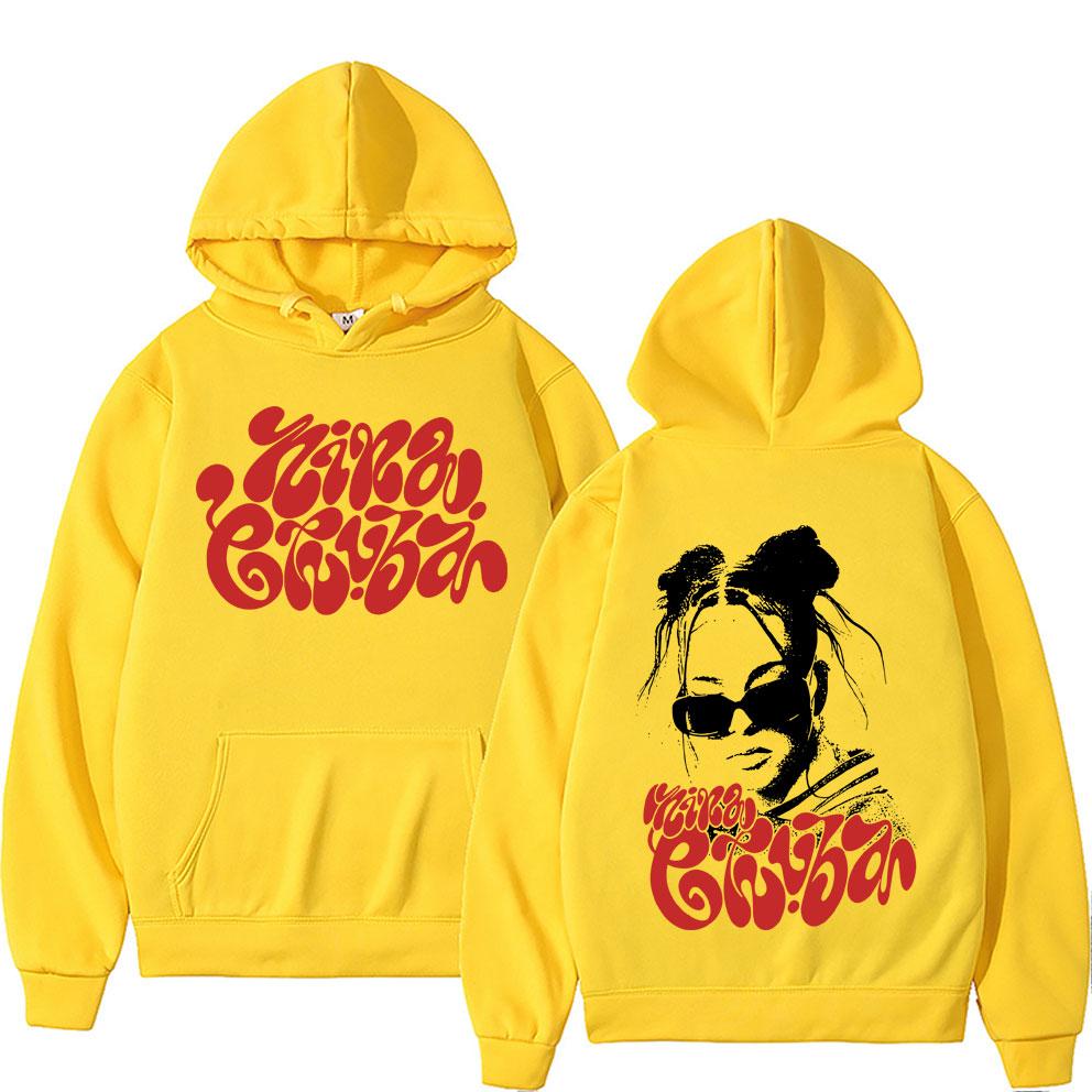 Rapperin Nina Chuba Face Graphic Hoodie Herren Damen Kleidung Hip Hop Mode Sweatshirt Unisex Vintage Oversized Hoodies Streetwear