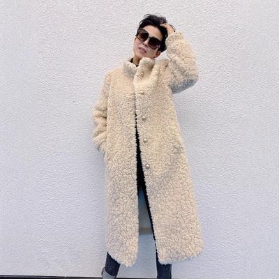 Fur Integrated Jacket Women's Autumn and Winter New Fashion Lengthened Thickened Warm Top