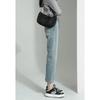 2025 Spring/Autumn Women's High Waist Straight Leg Jeans - Slimming Light Tone Cropped Cigarette Pants