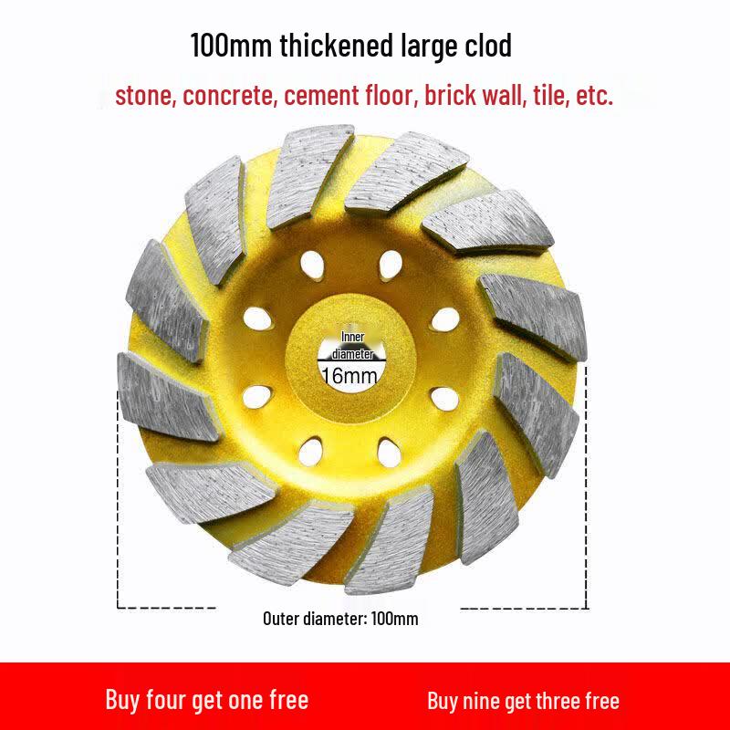 Jundingying 100mm Diamond Grinding Disc for Concrete & Cement
