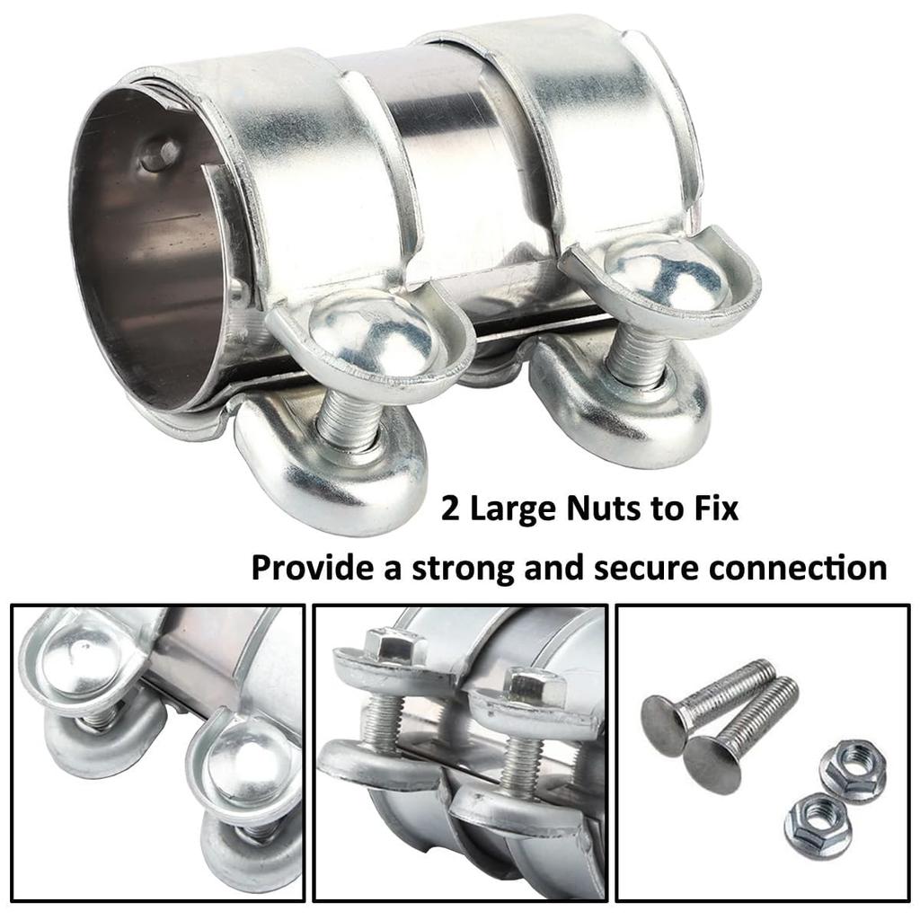 Muffler Band, Muffler Clamp, Length 3.7 inches (95 mm), General Purpose, Stainless Steel, Exhaust