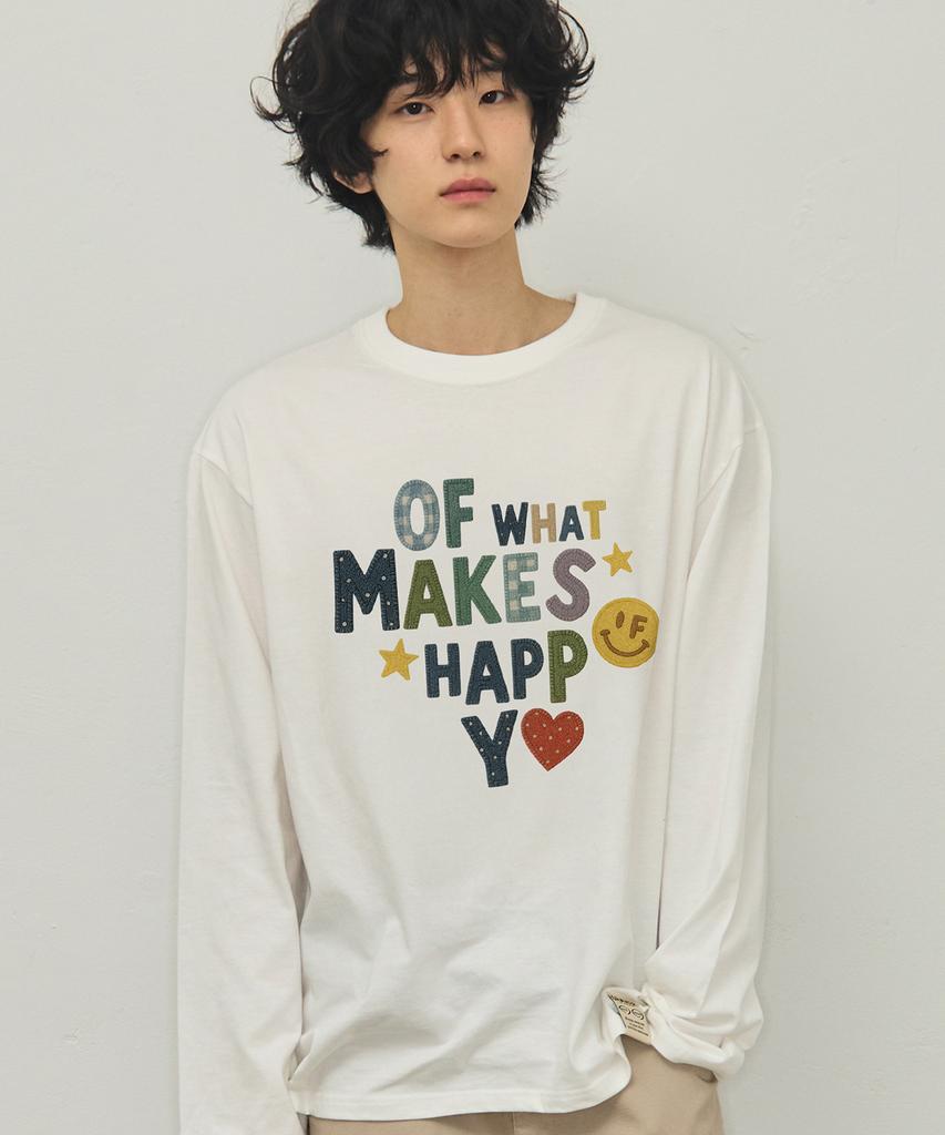 GRAVER [Unisex] Makes Happy Long Sleeve T-Shirt_3 Colors