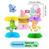 Care bars Cartoon Themed Paper Plates Cups Honeycombs Swirls Spirals Stickers Brooch for Celebrating Birthday Party Arrangements