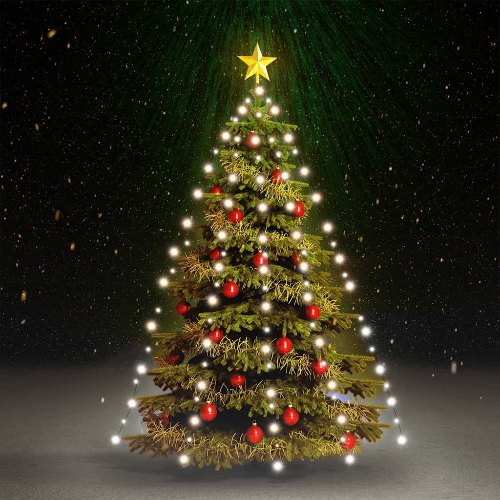 Christmas Tree Light Net with 180 Cold White LEDs 180 Cm