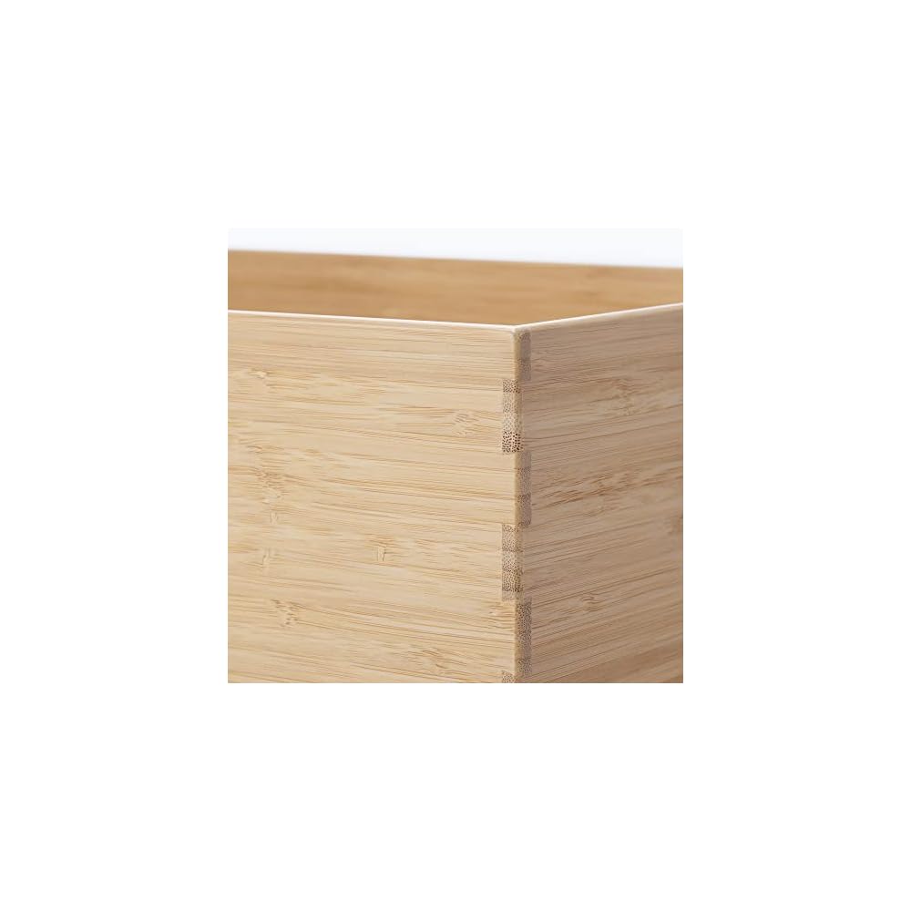 MUJI Stackable Bamboo Rectangular Storage Box, Medium, 37cm (W) x 26cm (D) x 165cm (H), Item No.