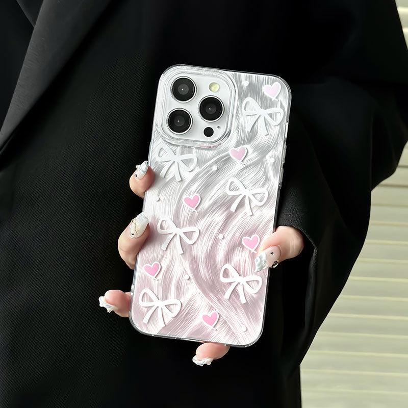 Zhitai Transparent Feather Yarn iPhone Case for 15Pro/16Pro Max