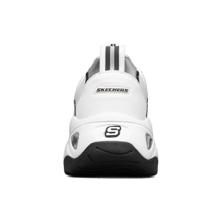 Skechers DLites 3.0 Mesh Fabric Synthetic Leather Sports Low-Top Dad Shoes Men sneaker White Black 237157-WBK