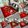 Santa Claus Christmas Carpet Tree Large Area Rug Living Room Rug Bedroom Sofa Doormat Christmas Decoration Non-slip Floor Mat