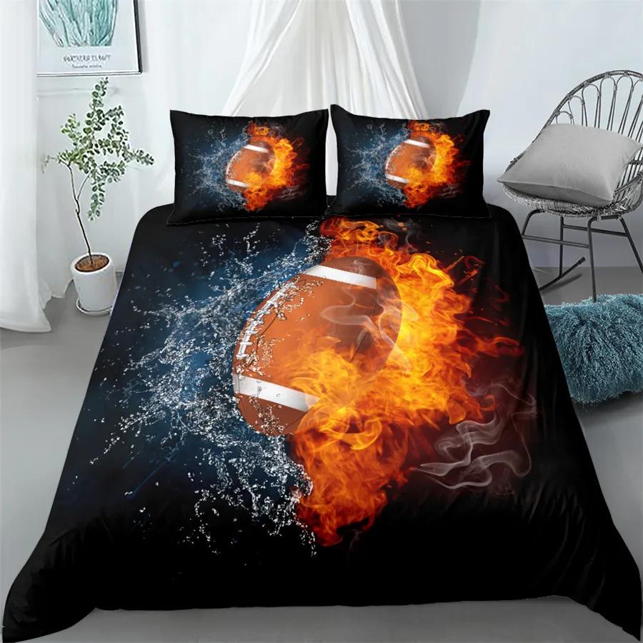 

3pcs Bedding Set Firing Baseball 3d Bedding Set King Queen Double Full Twin Single Size Duvet Cover Pillow Case Bed Linen Set EU Twin(135x200cm)