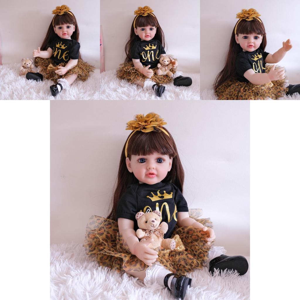 Silicone Reborn Baby Doll 55cm With Realistic Features For Collectors And Gift Giving