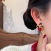 Silver Needle Oil Drop Petal Earrings: Luxurious Autumn/Winter Studs with Versatile, Unique Design