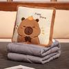 Mling Capybara Hugging Pillow Quilt