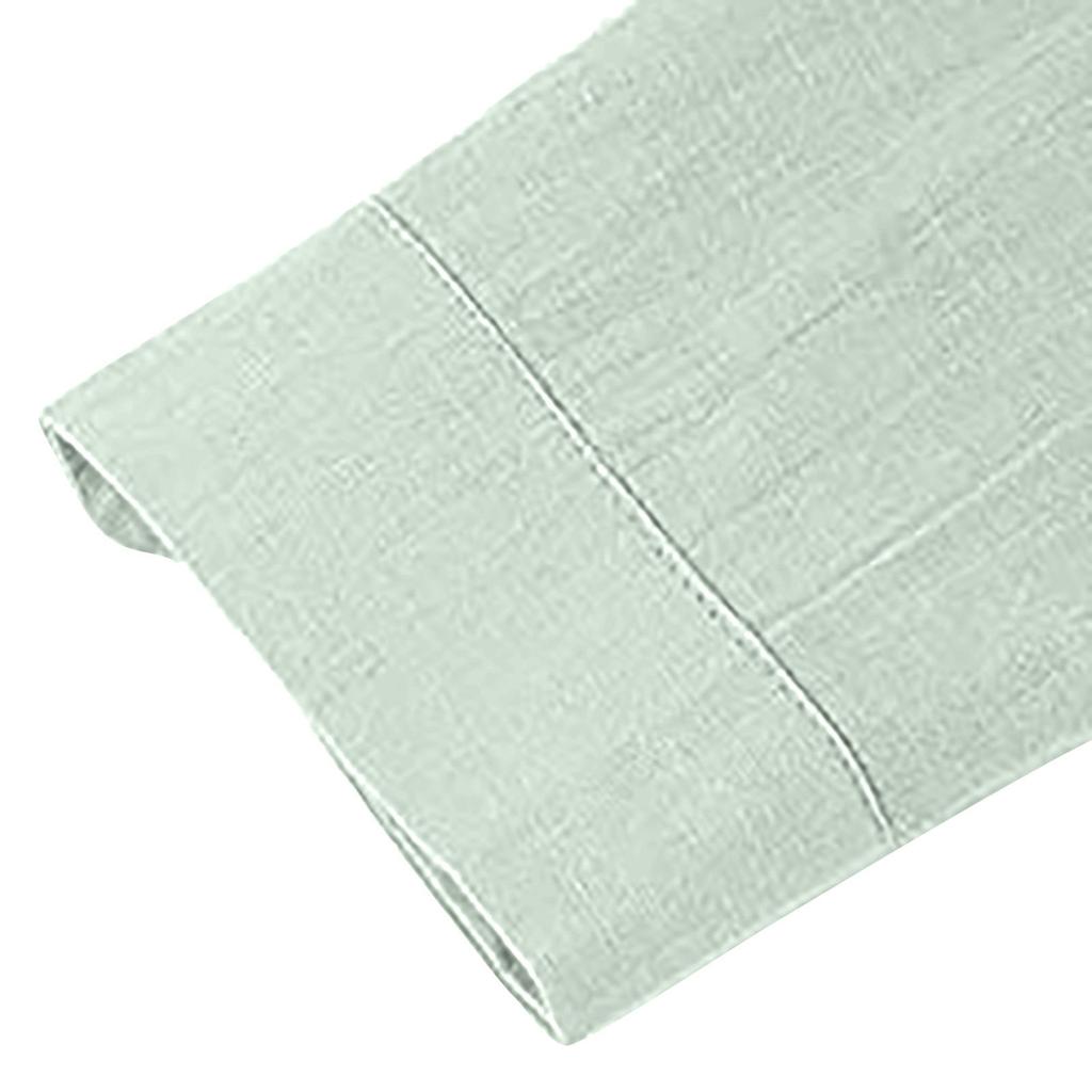 Pánská lněná ležérní košile s dlouhým rukávem, bez límečku, letní top