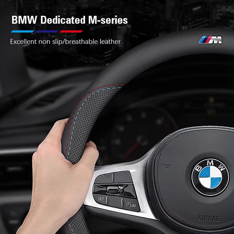 BMW M Araç Direksiyon Simidi Kılıfı G20 F11 E87 F30 F10 x3 G01 x5 F40 F16 M3 X1 X7 1 3 5 7 Serisi Deri Kaymaz Aksesuarlar
