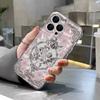 Retro European Cupid Angel Aurora Laser Phone Case For iPhone 16 15 14 13 12 11 7 8 X XS Pro Max INS Glitter Lens Protect Cover