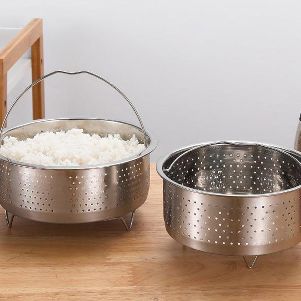 Dampfschale Edelstahl Dampfgarer Korb mit Griff Dampfgitter Gemüse Dampfgarer Rack Enduring